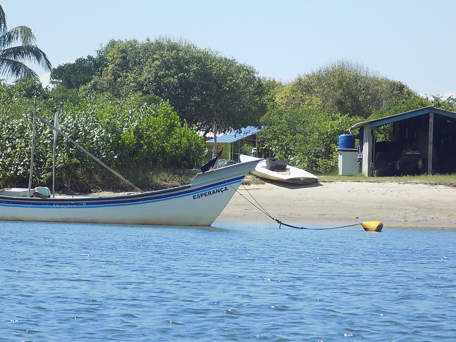 Ilha de Superagui - Ilha de Superagui - Barco na Enseada da Baleia, comunidade na Ilha do Cardoso